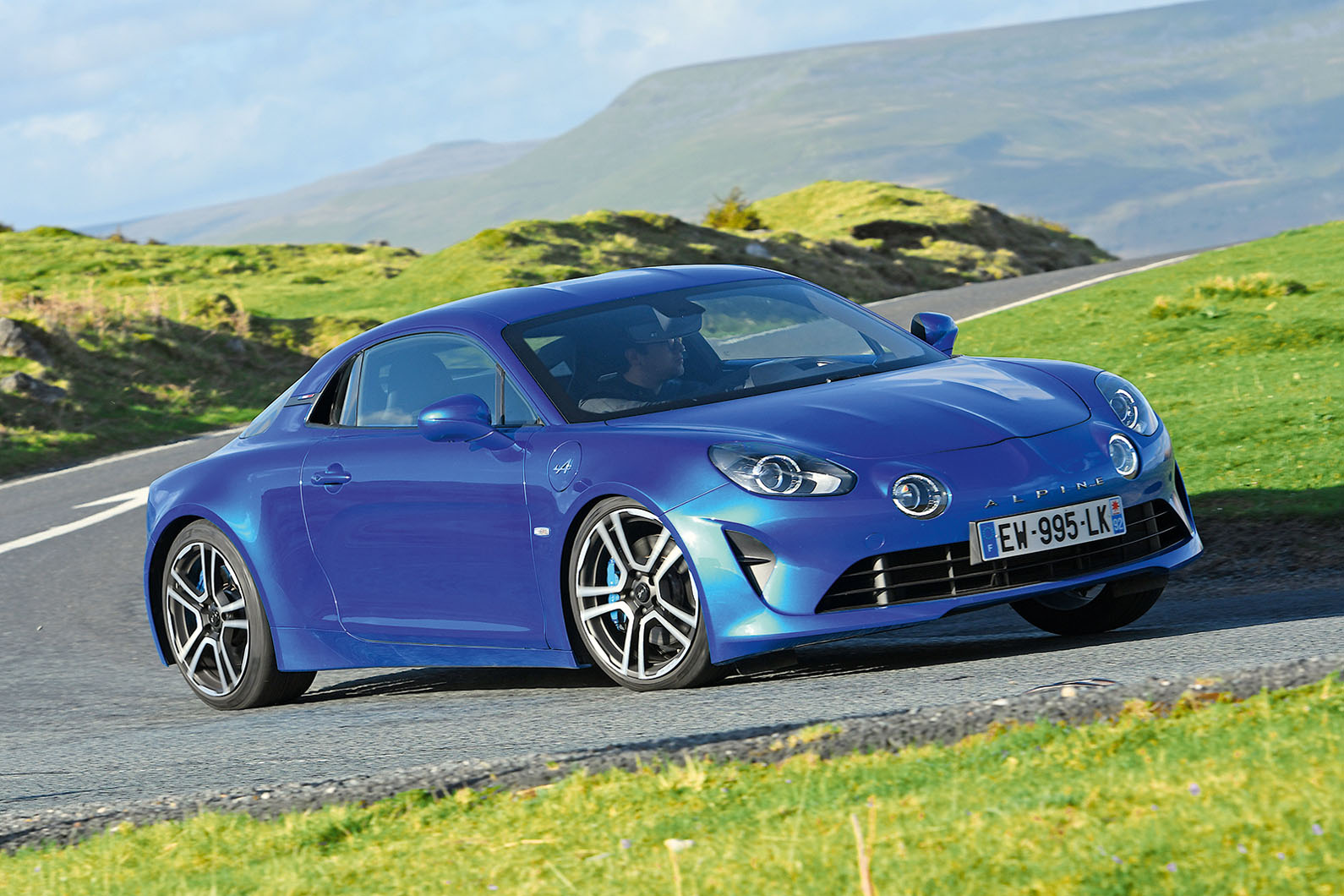 Alpine A110 2018 road test review cornering front