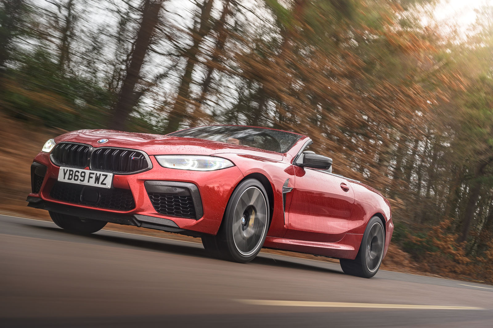 BMW M8 Competition convertible 2020 road test review - hero front