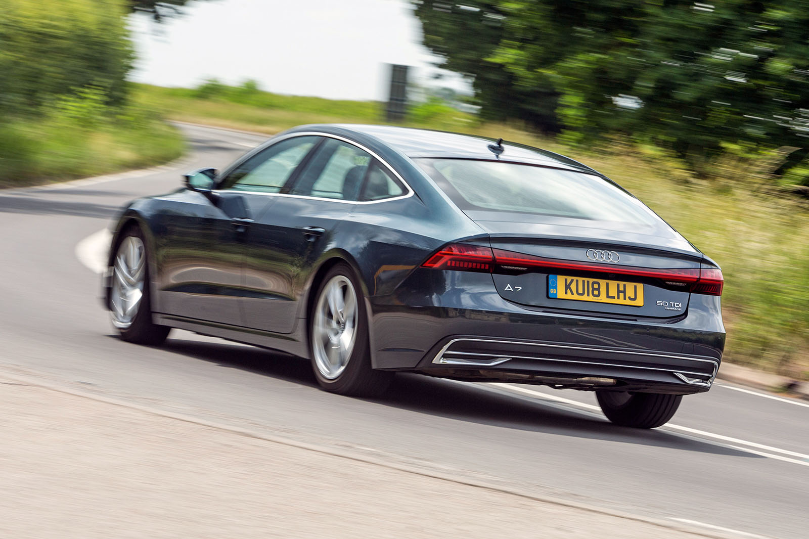 Audi A7 Sportback 2018 road test review hero rear