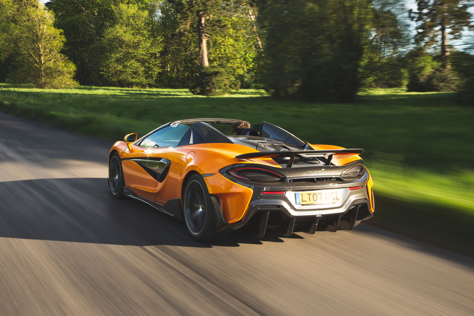 McLaren 600LT Spider 2019 road test review - hero rear