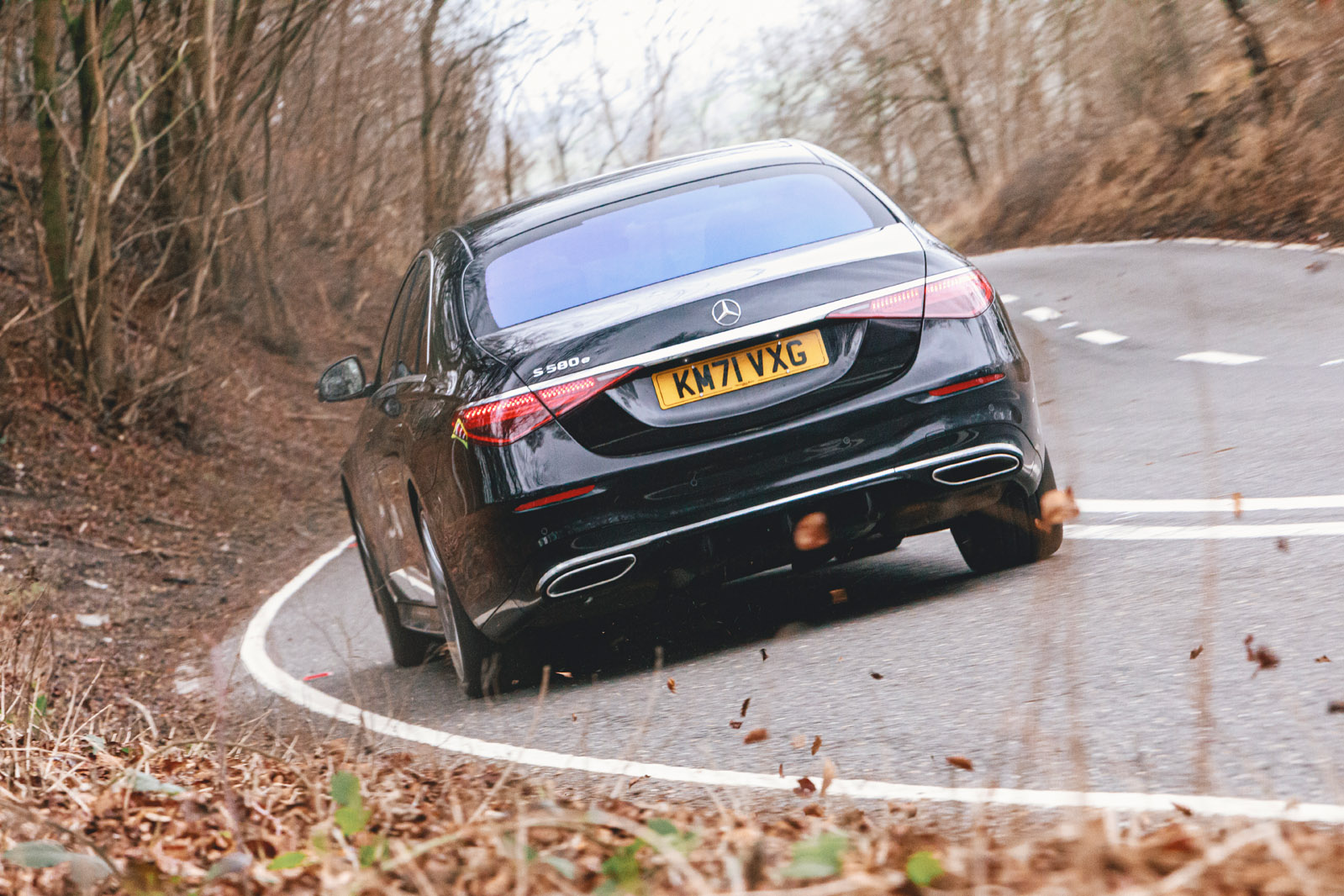 2 Mercedes Benz S Class 2022 road test review cornering rear