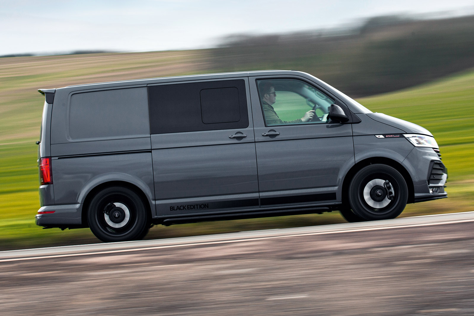 2 Volkswagen Transporter 2022 road test review side pan