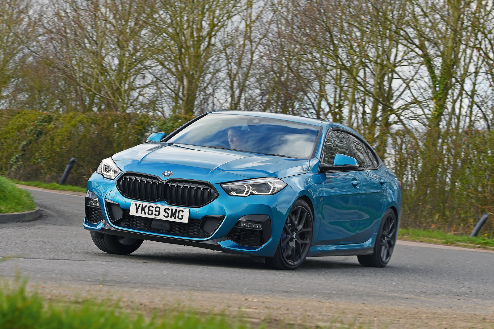 BMW 2 Series Gran Coupe 2020 road test review - cornering front