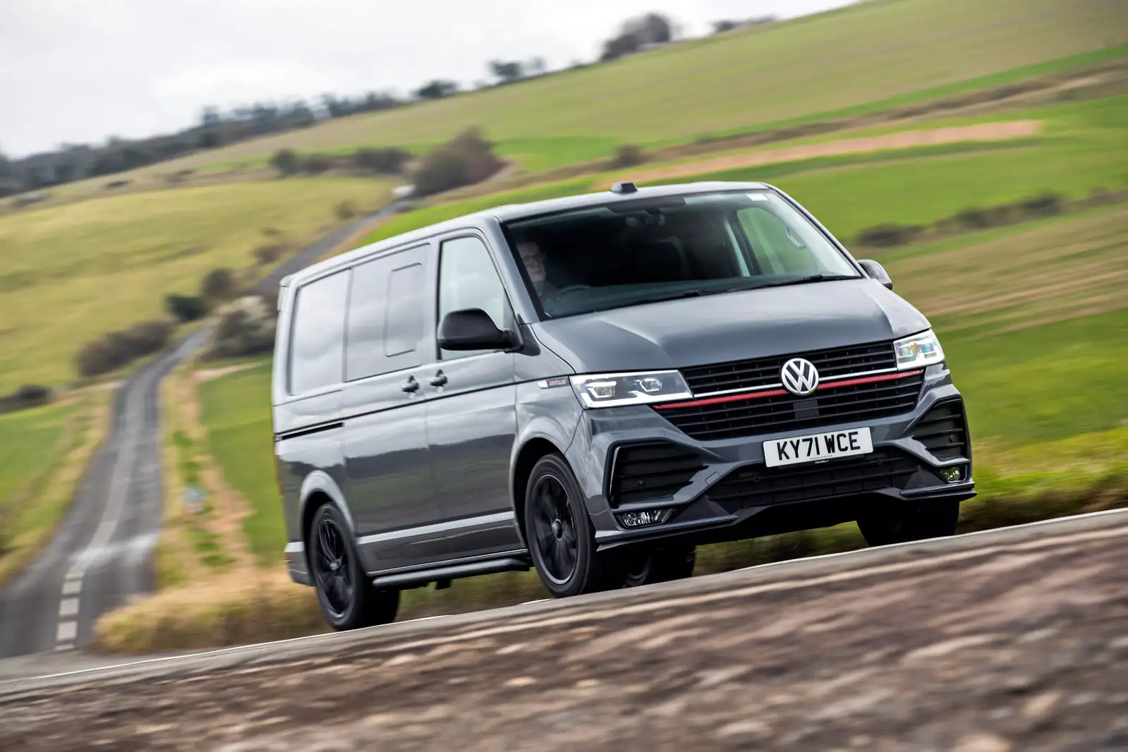 24 Volkswagen Transporter 2022 road test review cornering front