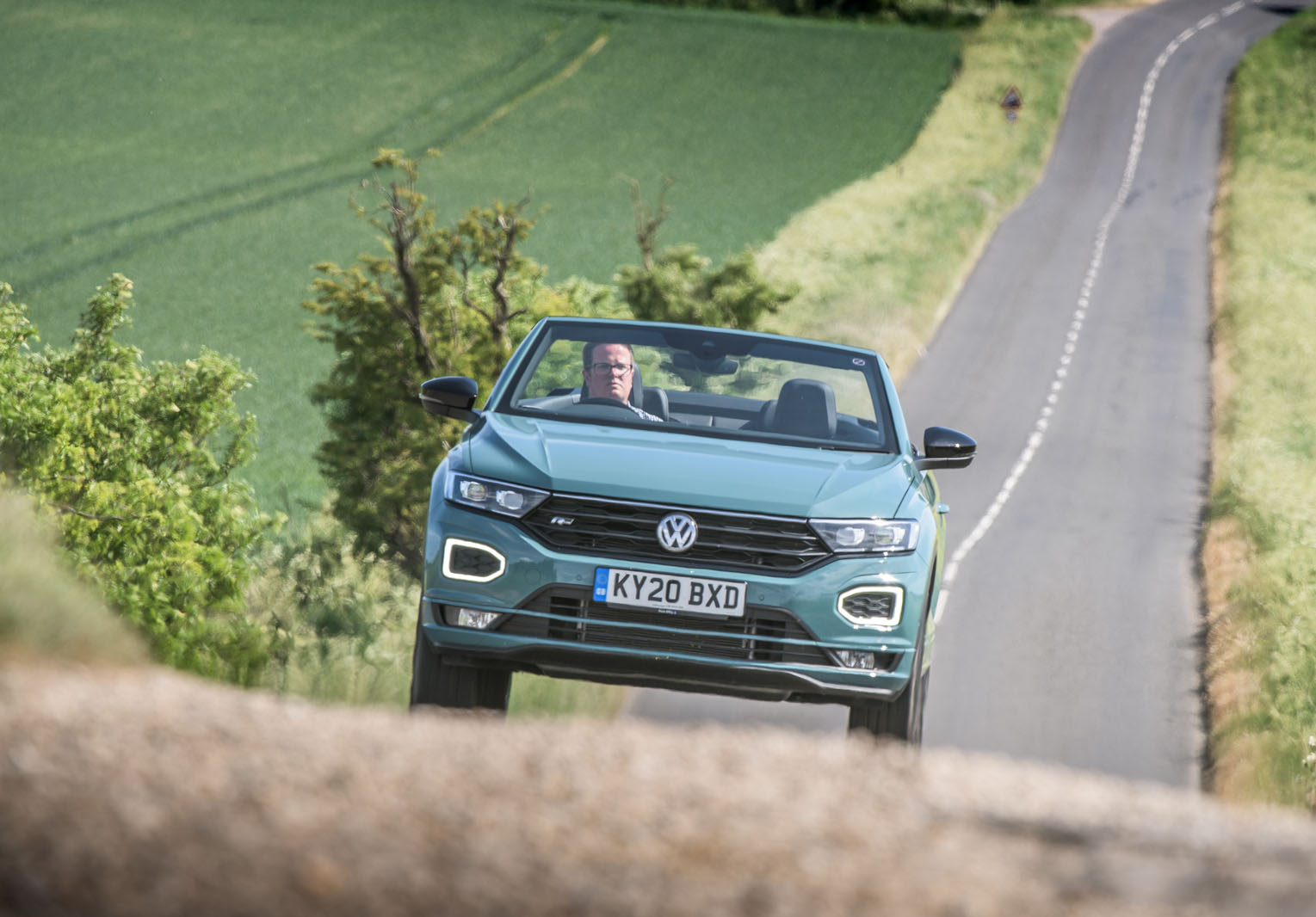 Volkswagen T-Roc Cabriolet 2020 road test review - on the road front