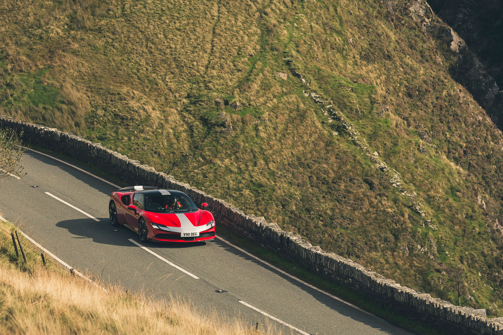 27 Ferrari SF90 Stradale 2021 road test review on road front