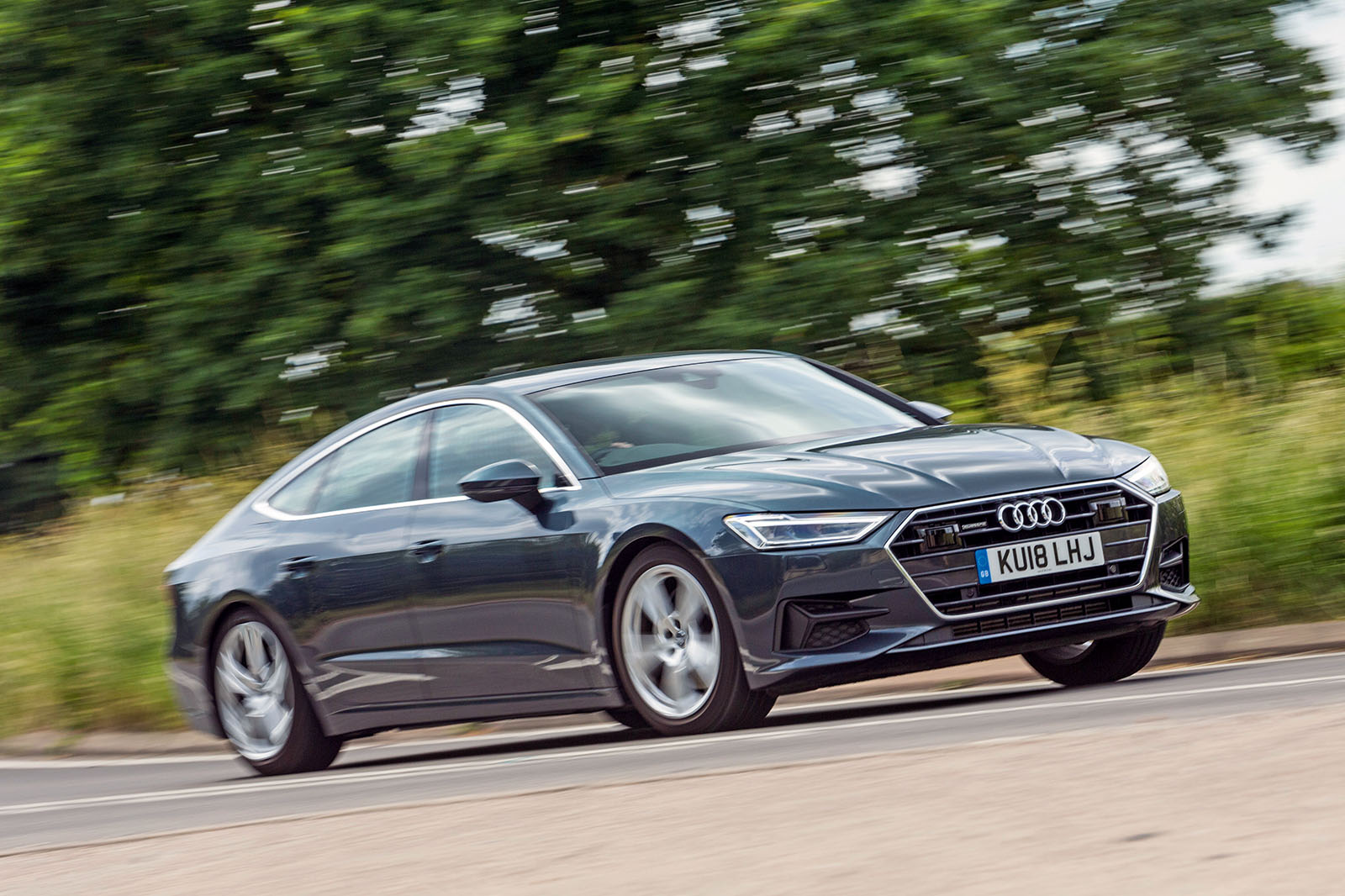 Audi A7 Sportback 2018 road test review on the road front