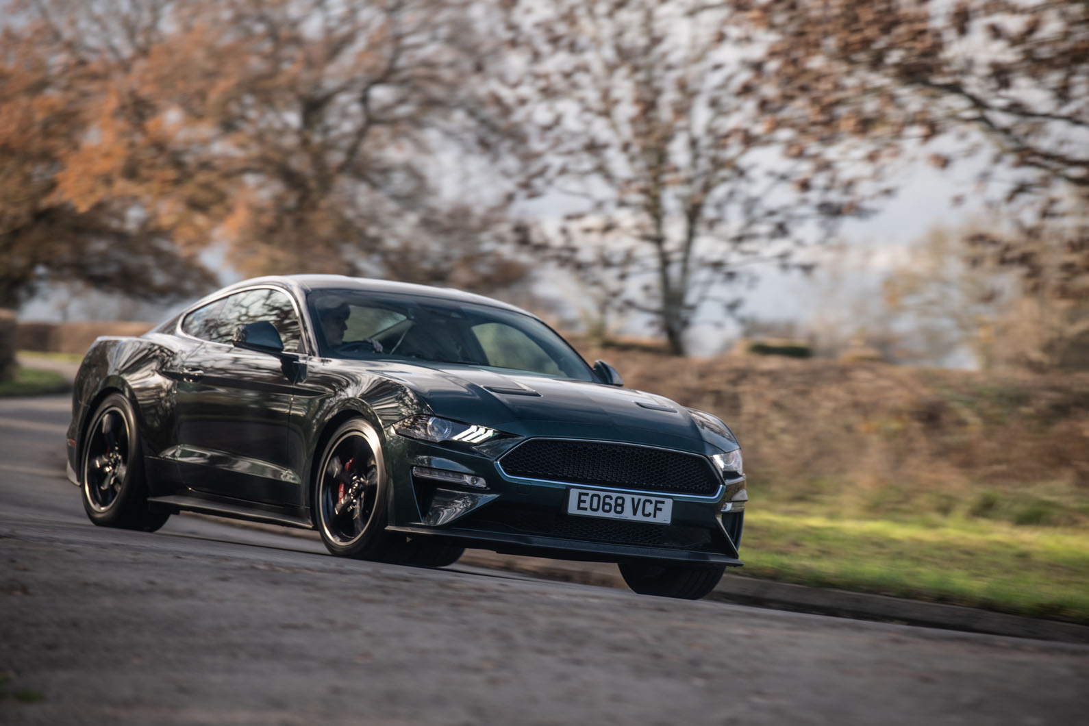 Ford Mustang Bullitt 2018 road test review - cornering front