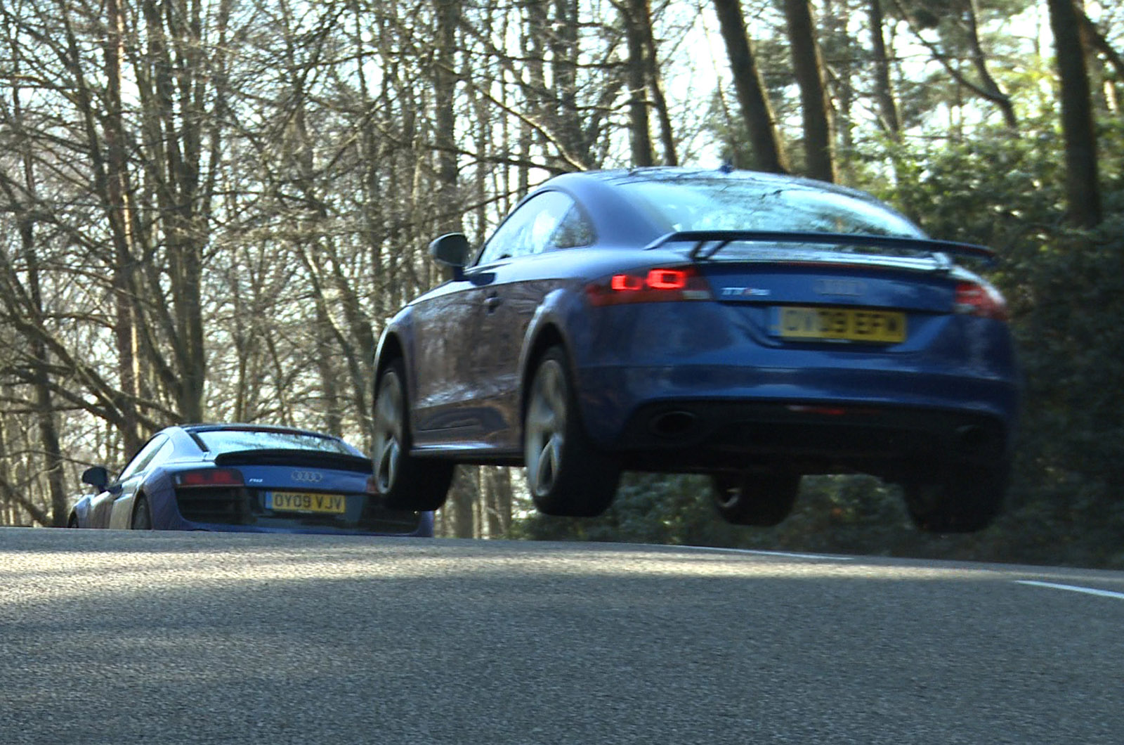 Audi R8 V10 v Audi TT RS - video | Autocar