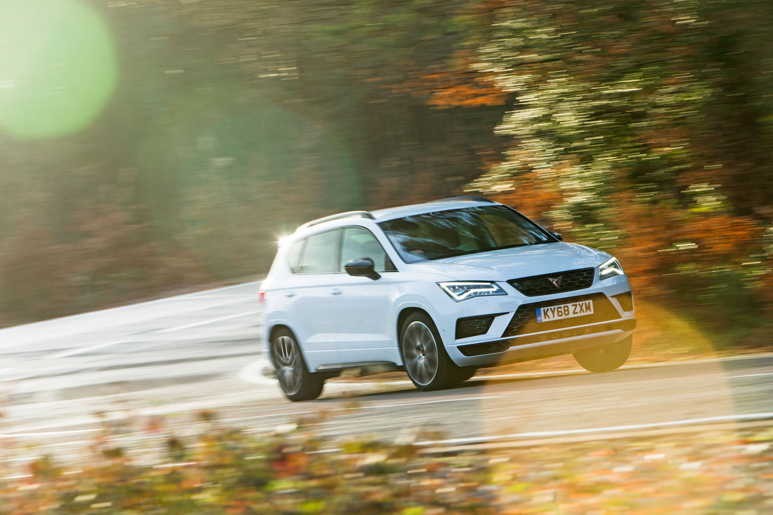 Cupra Ateca 2019 road test review - cornering front