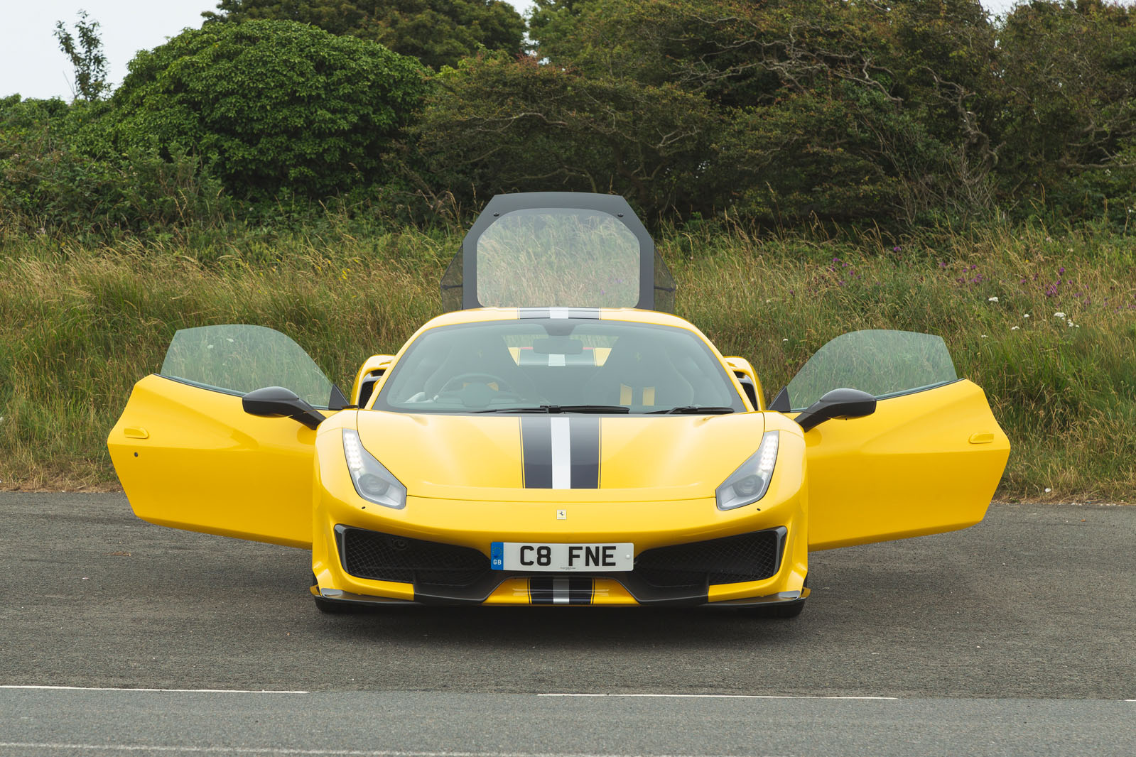 Ferrari 488 Pista 2019 road test review - static doors