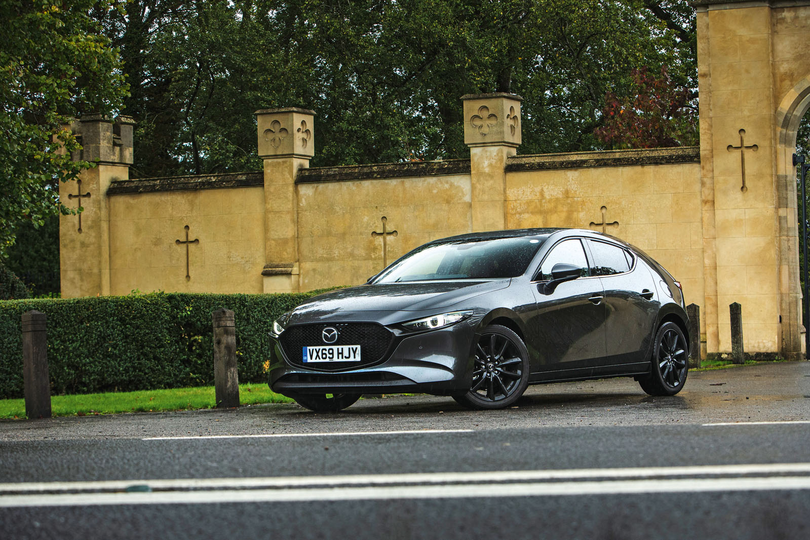 Mazda 3 Skyactiv-X 2019 road test review - static front