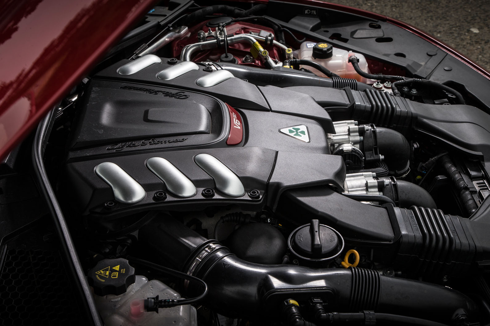 2.9-litre V6 Alfa Romeo Giulia Quadrifoglio engine