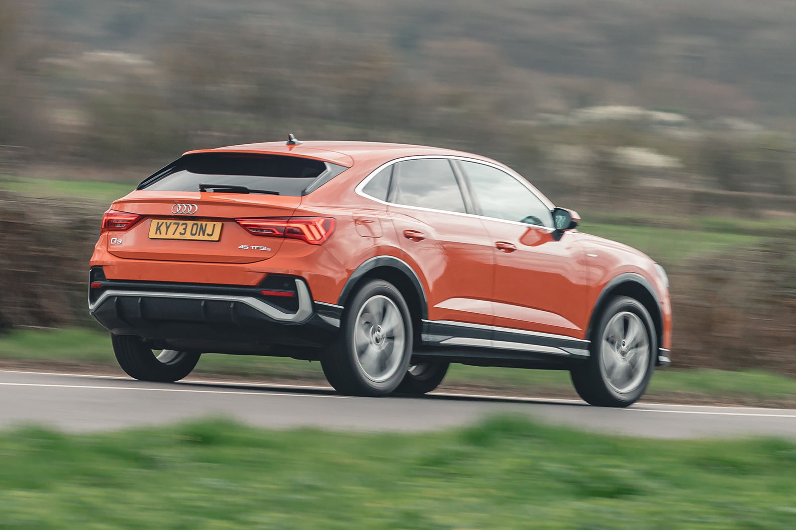 audi q3 45 tfsi sportback review 2024 02 panning rear