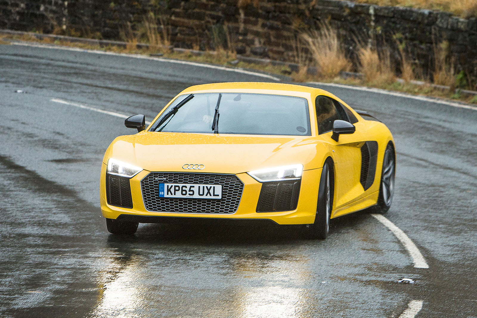 The Audi R8's ride is firm, yet reactive...