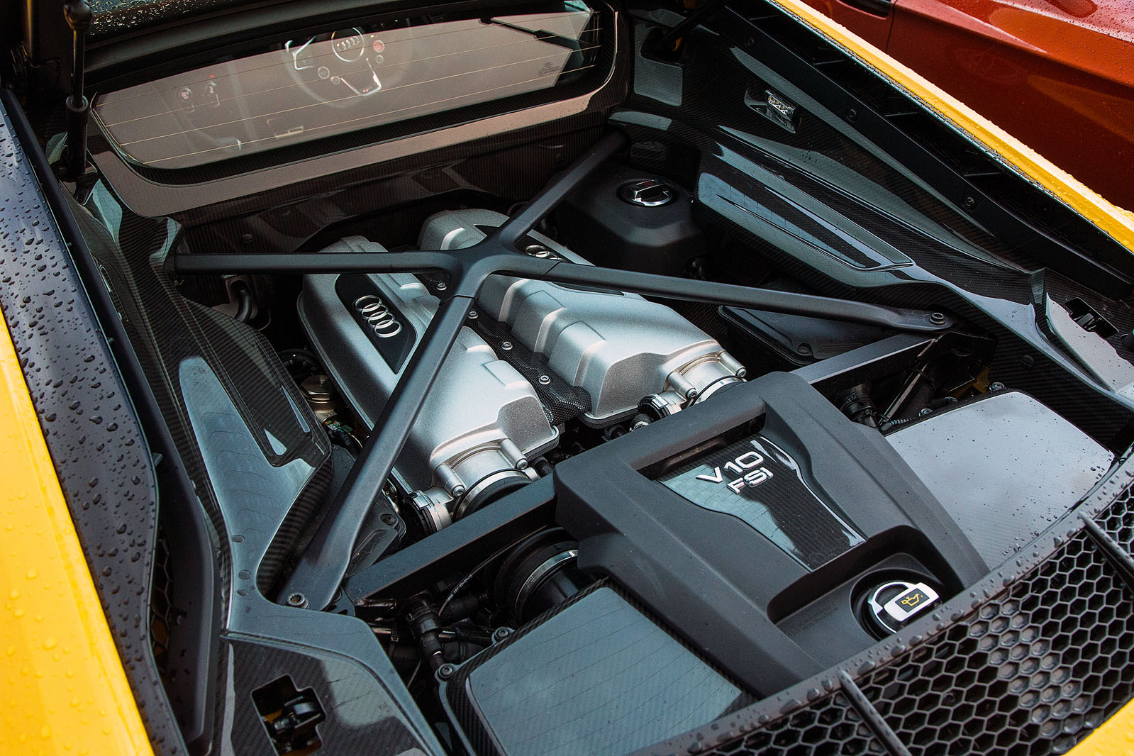 The 5.2-litre V10 engine in the Audi R8