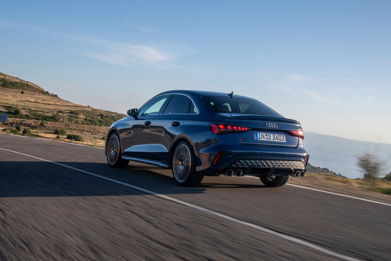audi s3 saloon review 2024 02 rear tracking