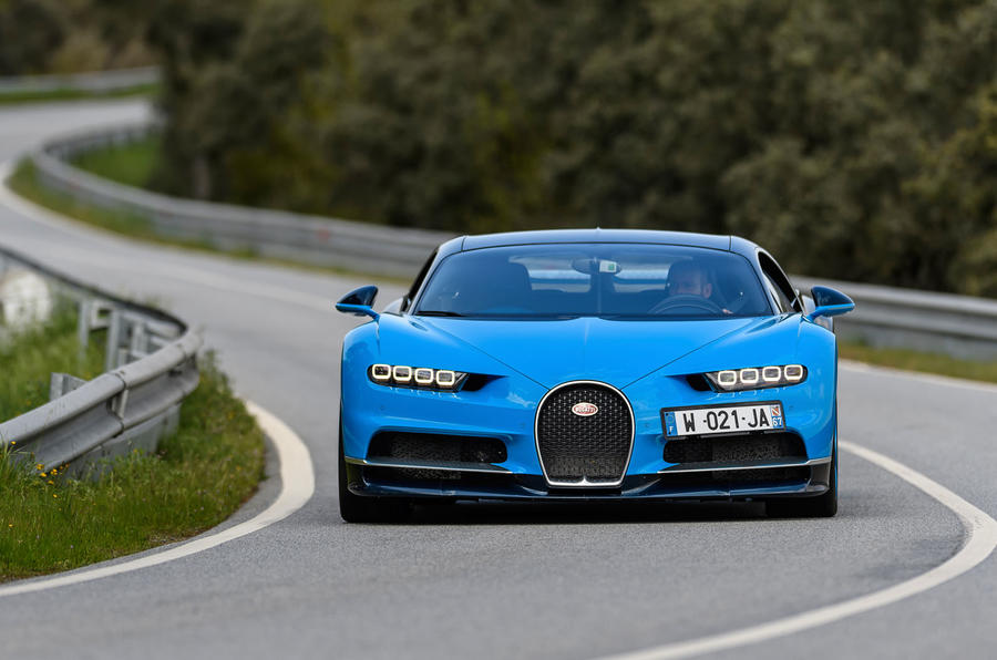 Bugatti Chiron cornering