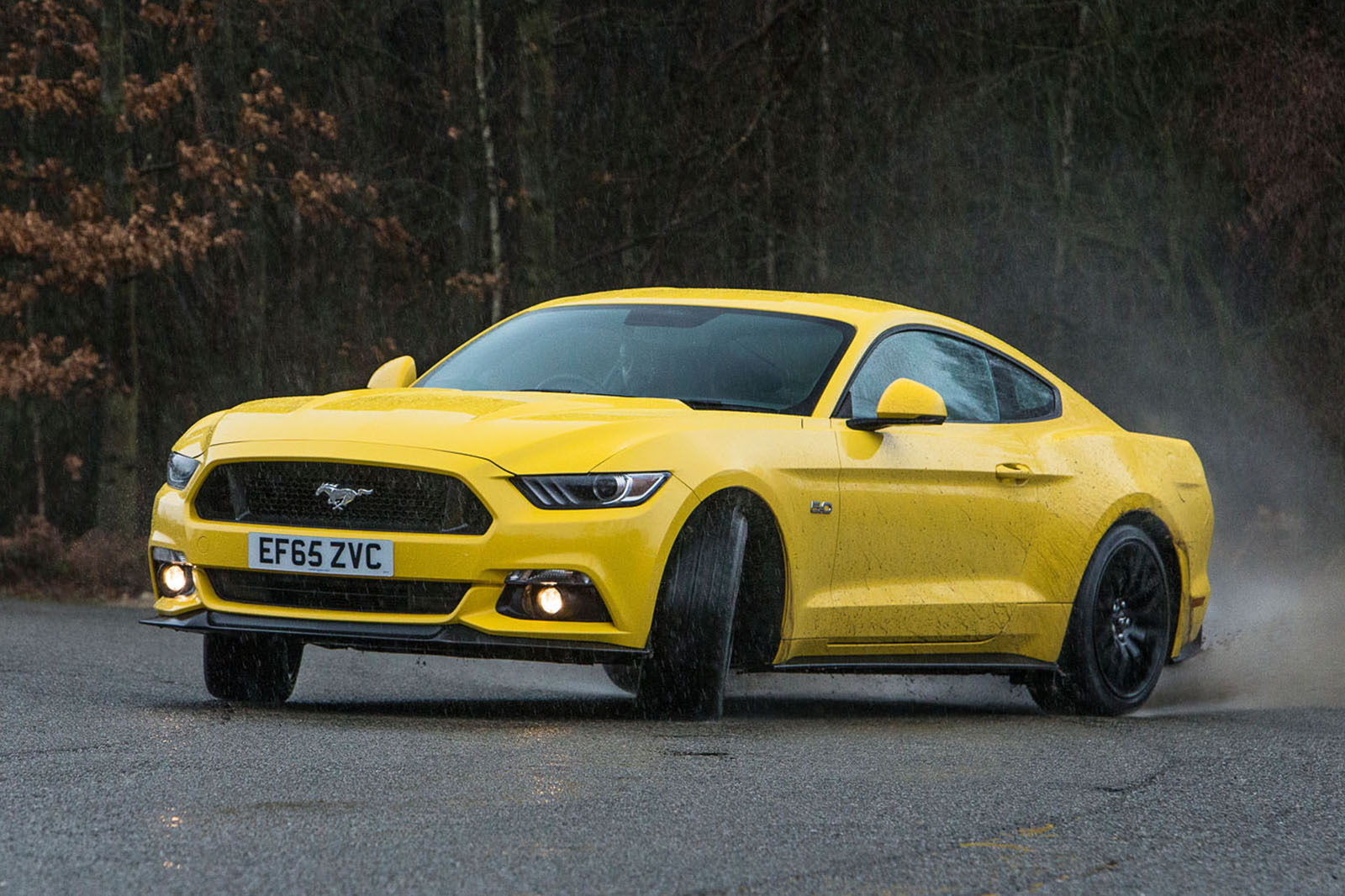 Ford Mustang hard cornering