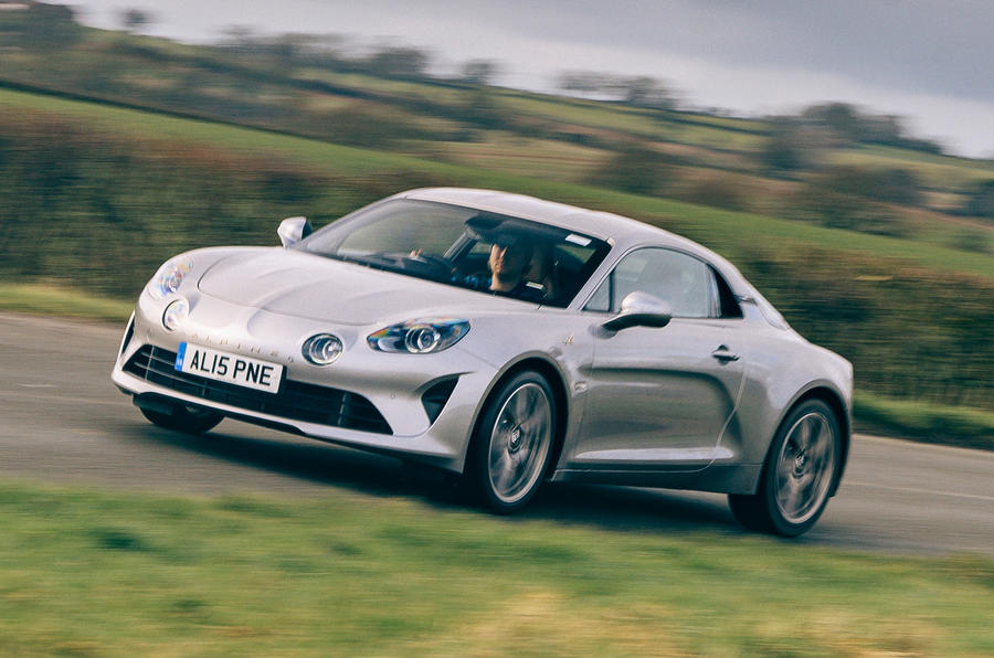 aria-label="14 alpine a110 legende gt 2021 uk first drive review on road front 0"