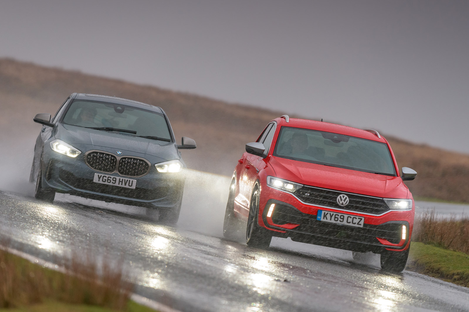 VW T-Roc R vs BMW M135i: Which is hotter, crossover or hatch? | Autocar