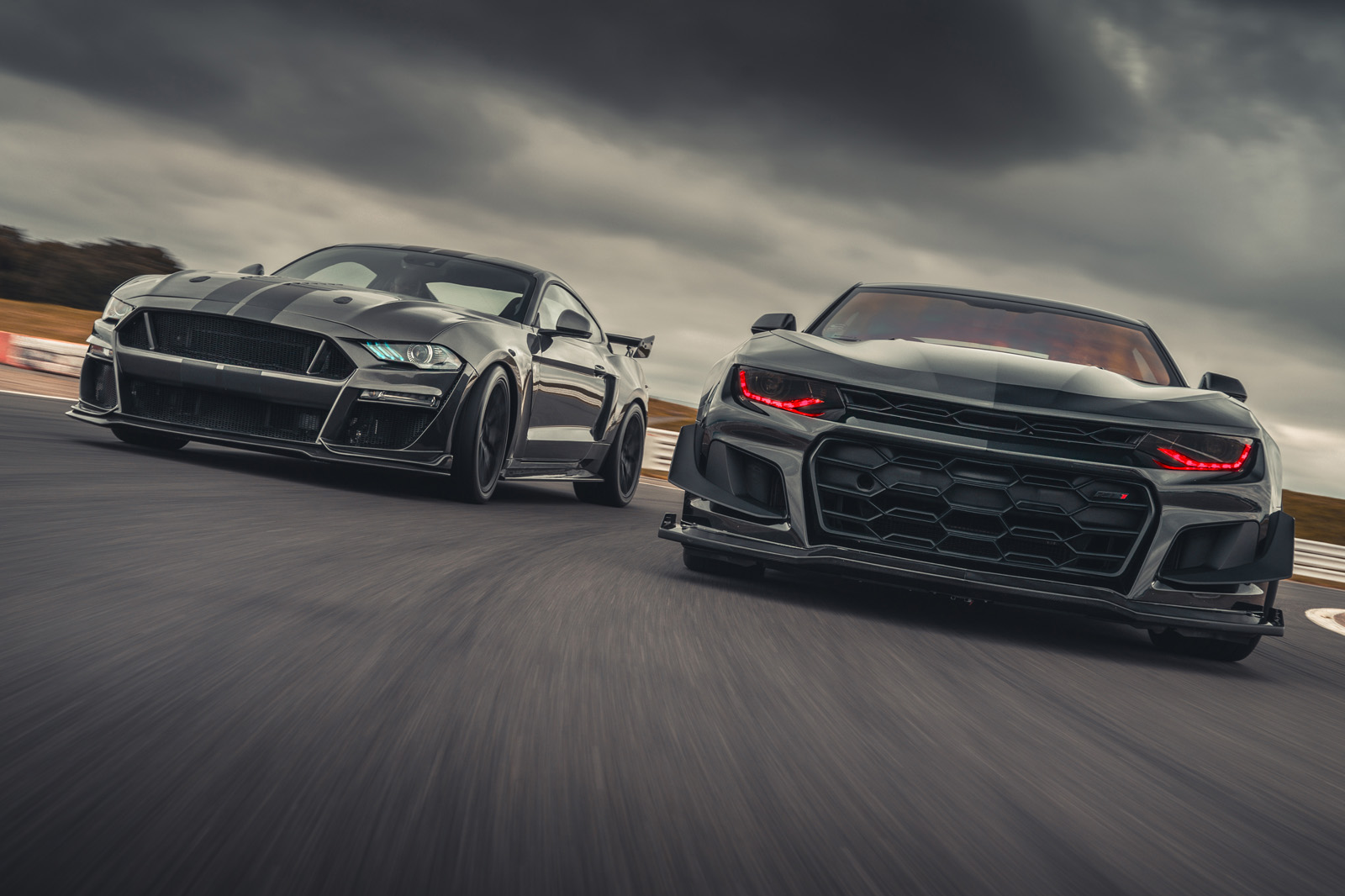 Camaro ZL1 vs Sutton Mustang 1600bhp megamuscle showdown Autocar