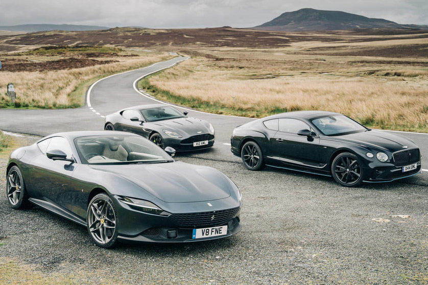 Ferrari Roma vs Aston Martin DB11 AMR vs Bentley Continental GT video ...