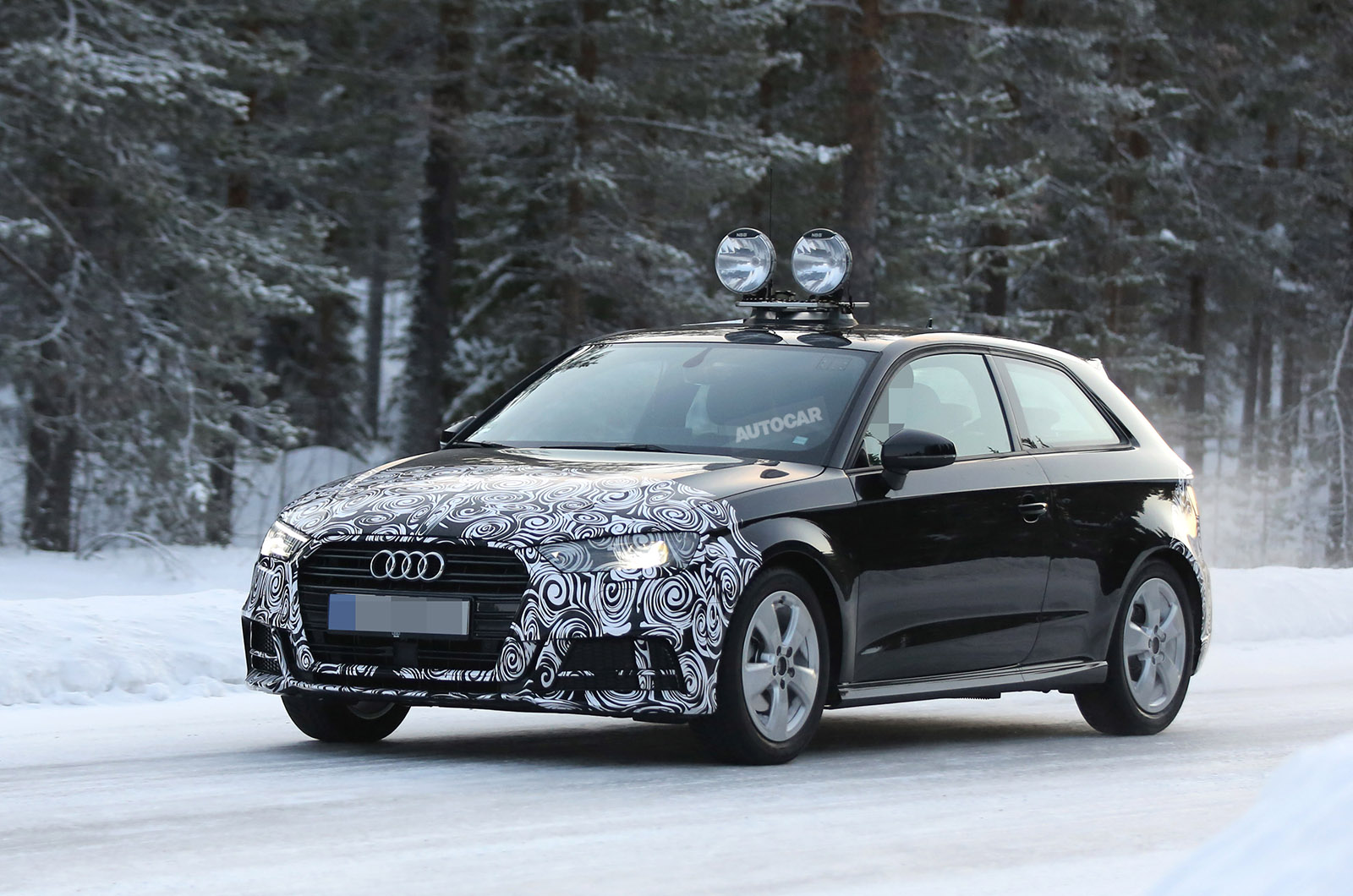2016 Audi A3 hatch spied winter testing
