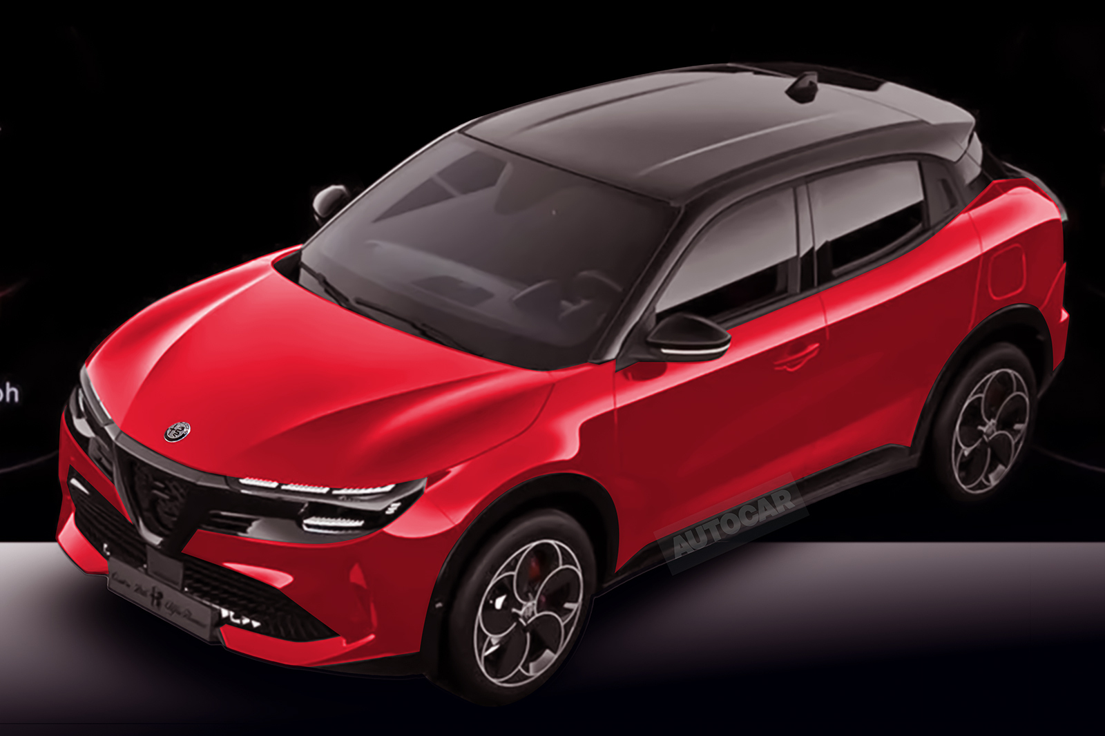 Nieuwe kleine SUV van Alfa Romeo uit 2024 weergegeven in gelekte afbeeldingen