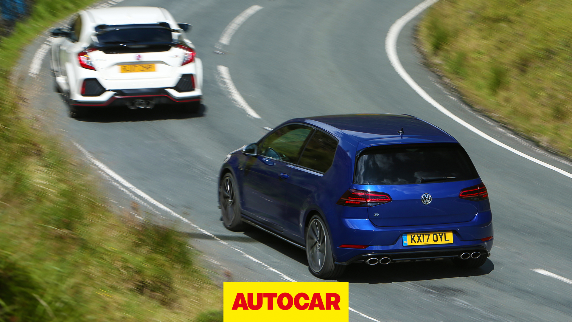 Video Honda Civic Type R vs VW Golf R hot hatch battle Autocar