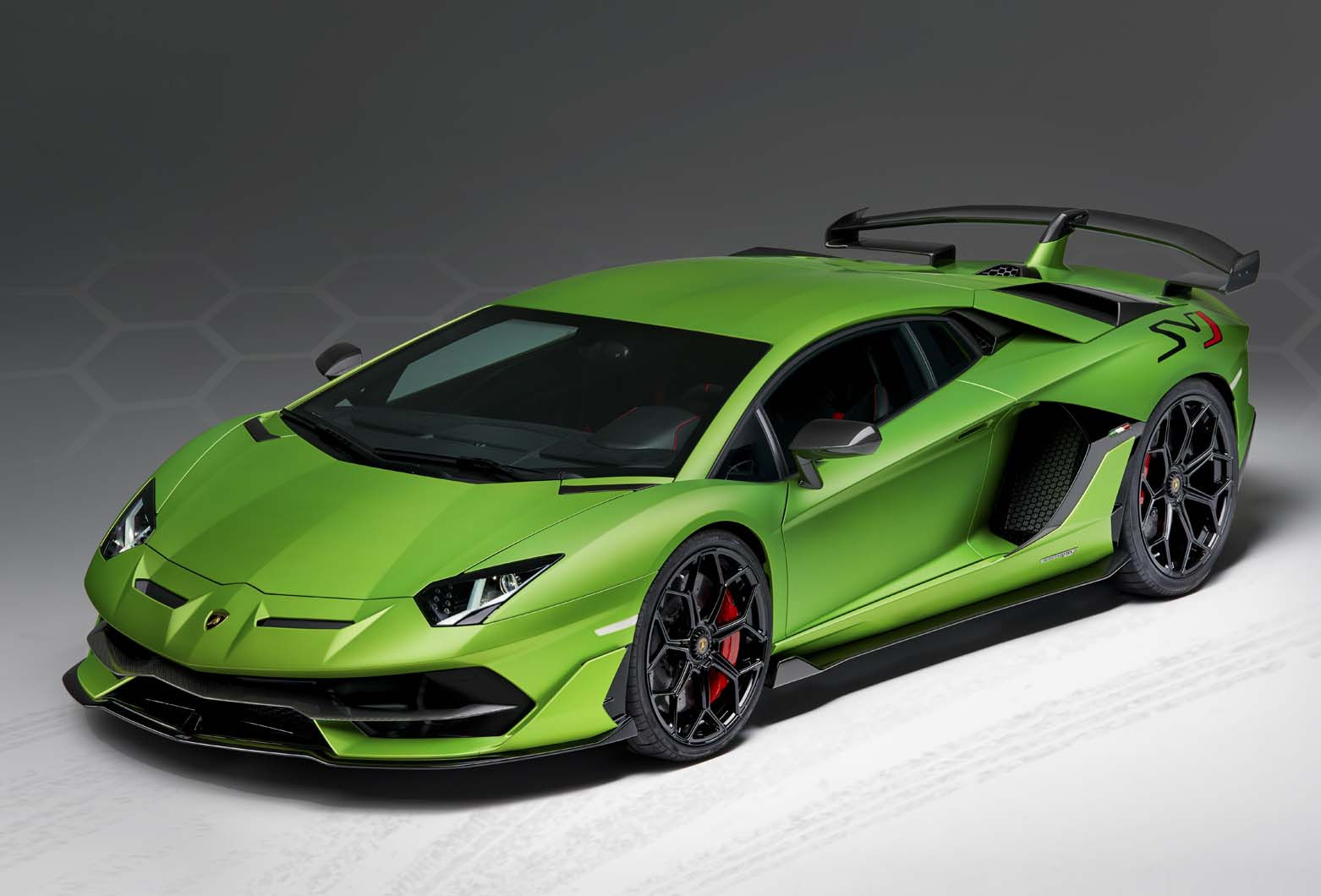 Lamborghini svj studio green 3 4 front