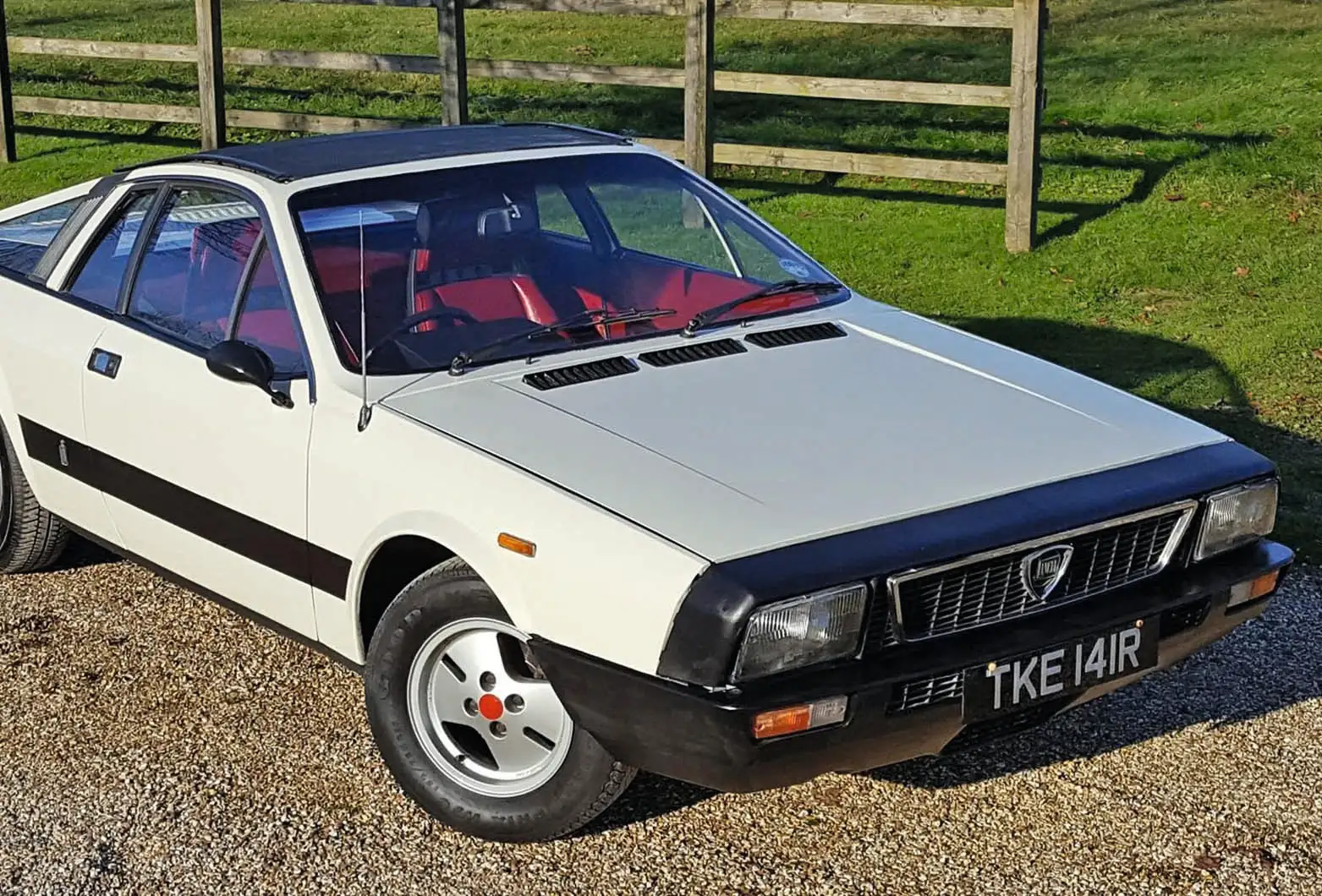 Lancia montecarlo montecarlo spyder very rare factory white with red leather find another 214136133 3 1