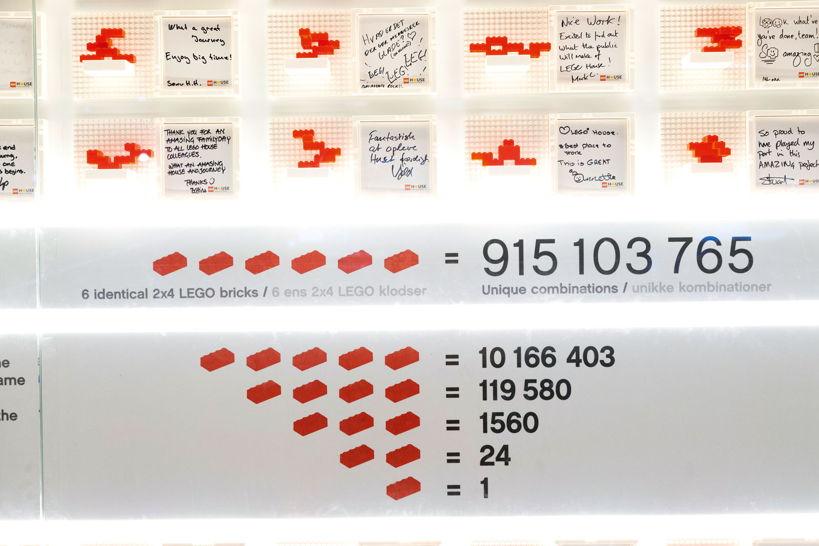 6 lego bricks combinations
