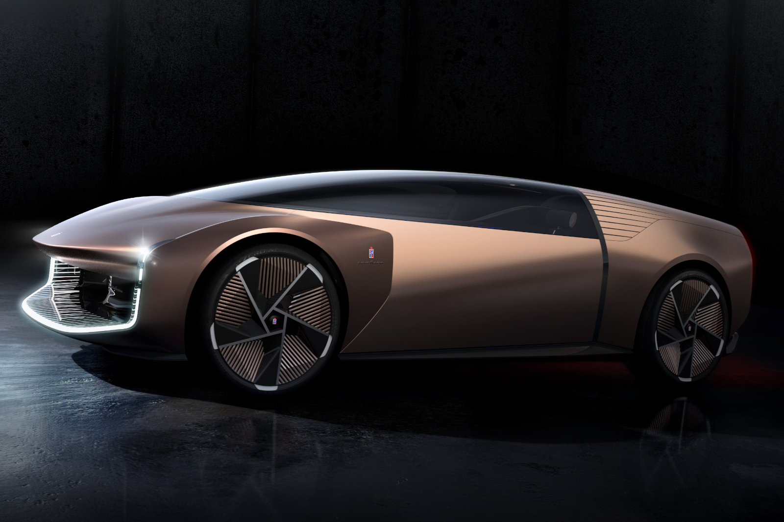 Pininfarina concept car showcased with holographic AR display 1 aria-label="teorema front"