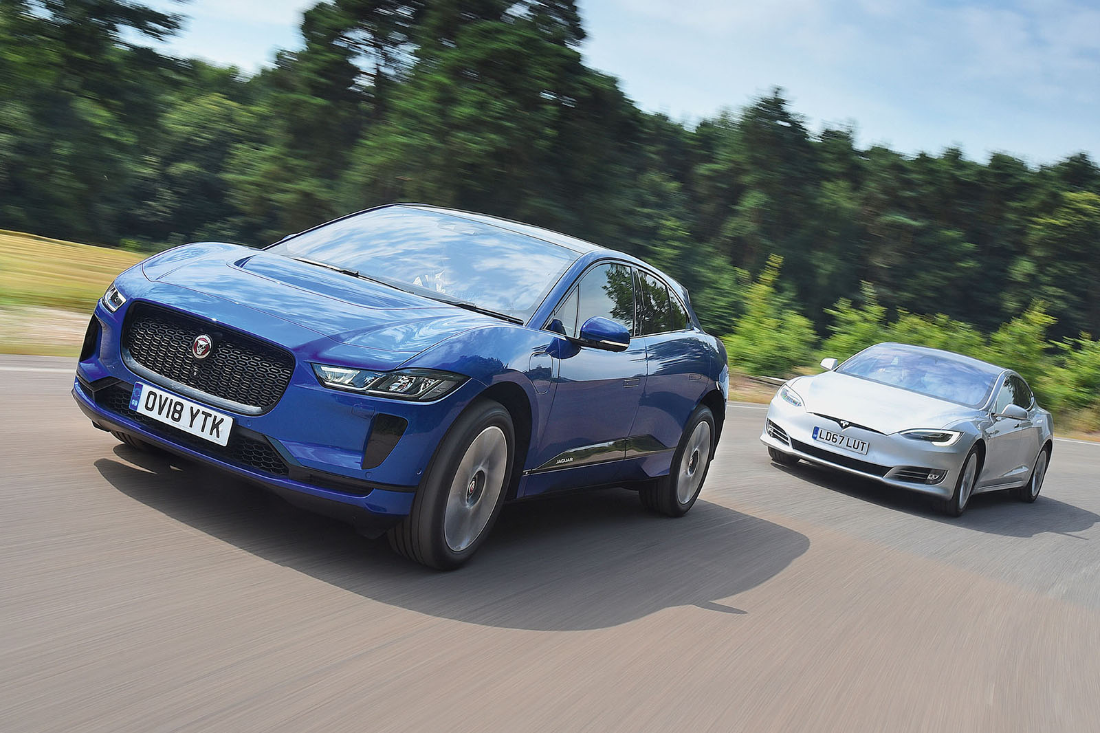 Tesla Model S vs Jaguar I Pace EV twin test Autocar