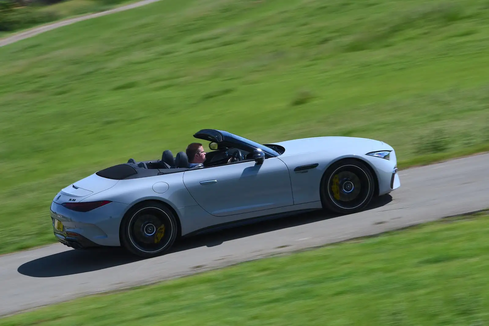 mercedes amg sl63 road test 2023 02 panning side