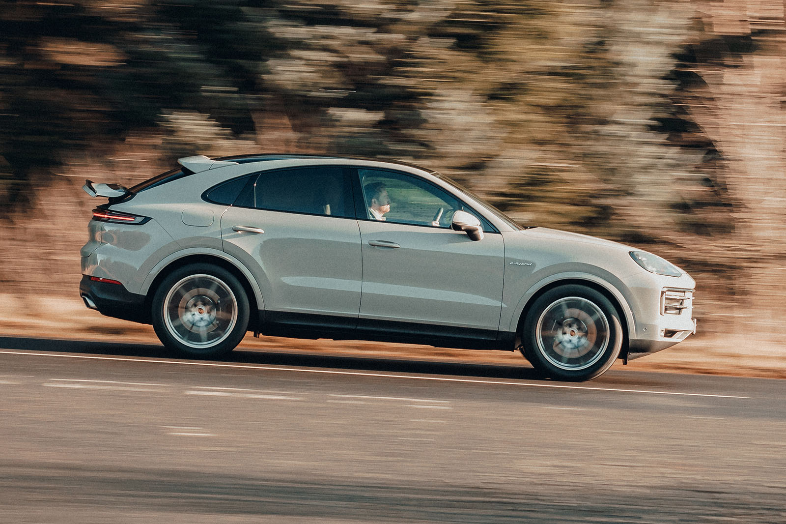 porsche cayenne e hybrid coupe review 2024 02 panning side