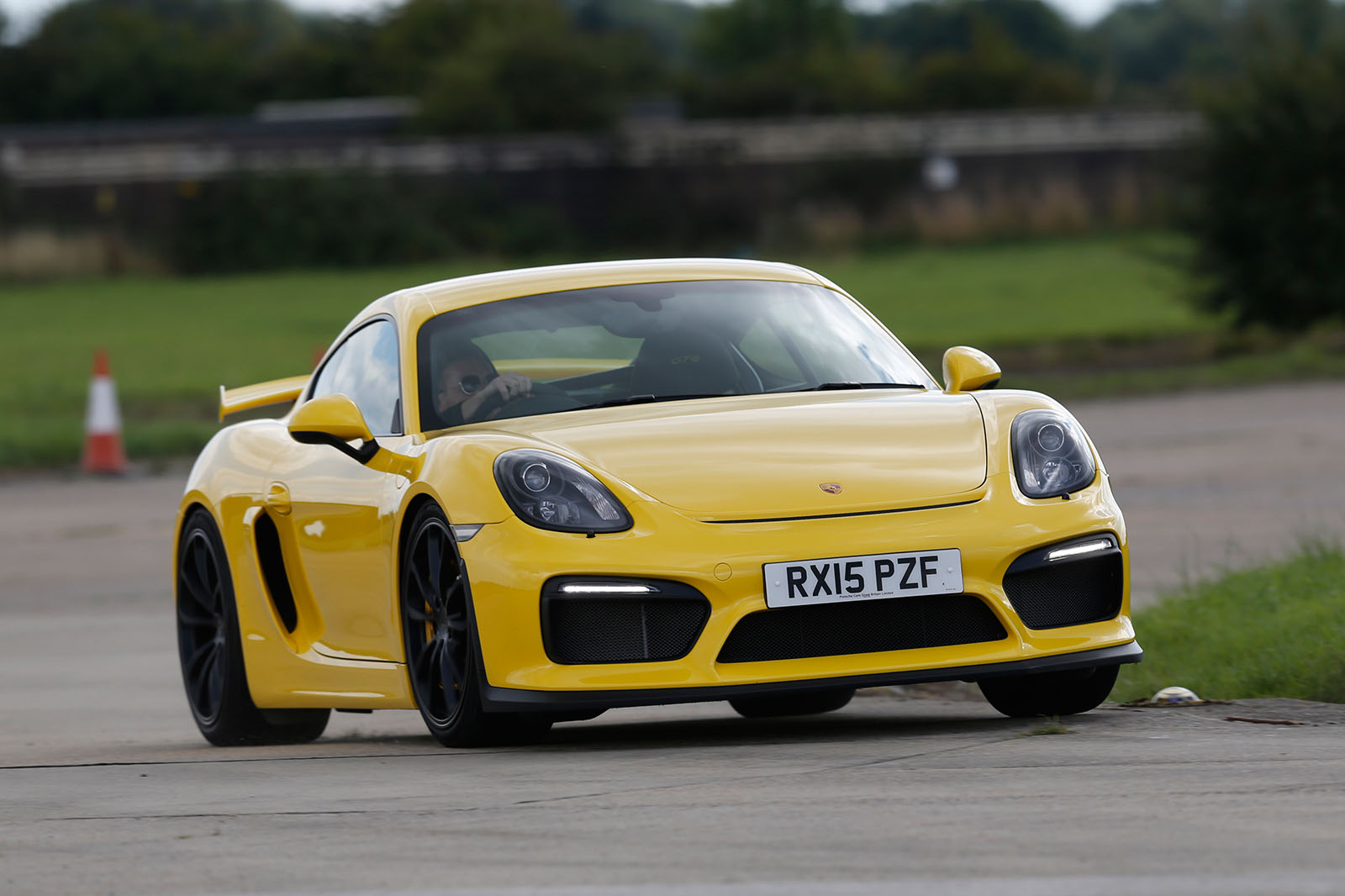 Porsche Cayman GT4 cornering