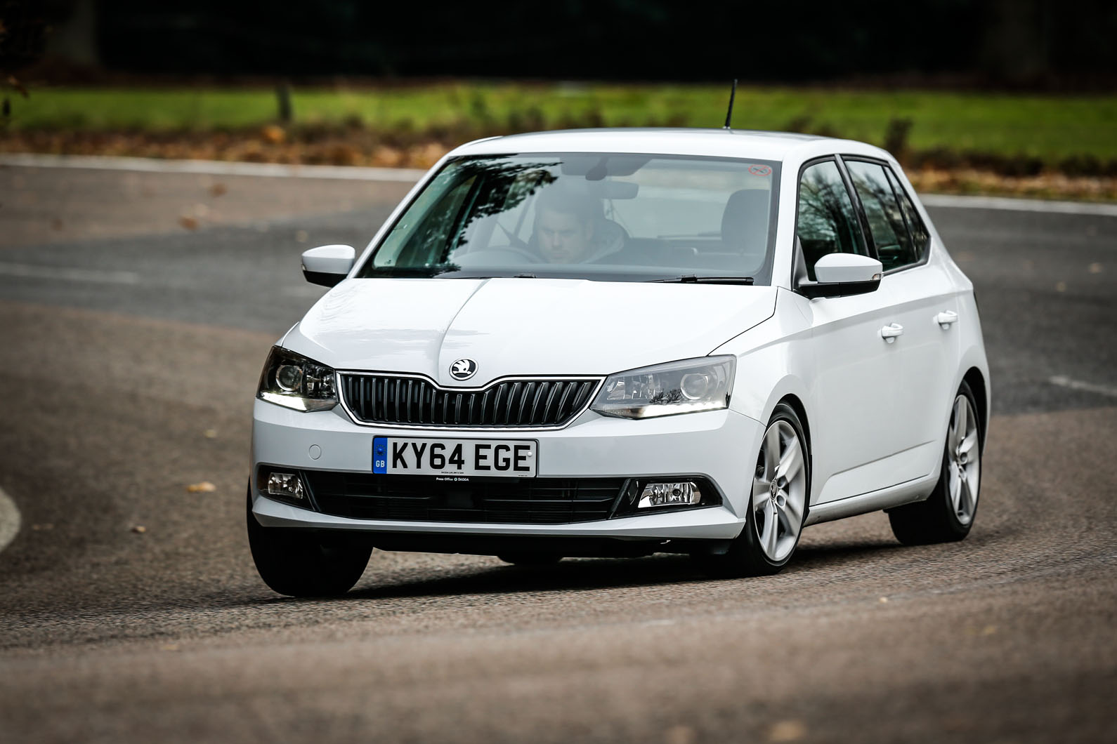 Skoda Fabia hard cornering