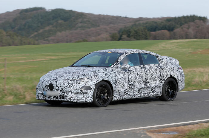 2025 Mercedes AMG CLA prototype, front three quarters