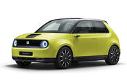 Honda e in Charge Yellow