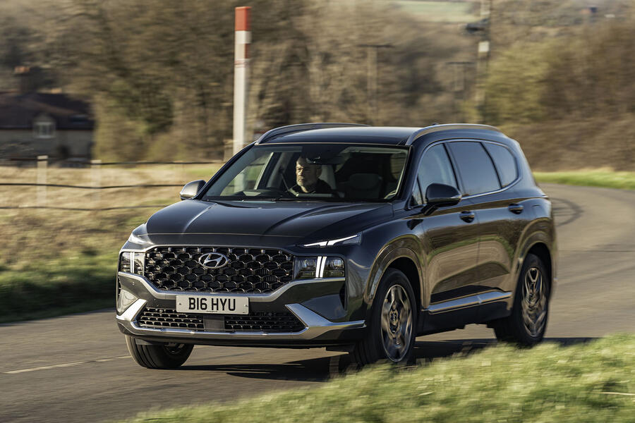 15 Hyundai santa fe 2021 uk first drive review on road front