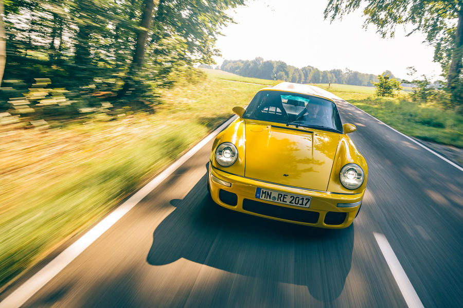 aria-label="17 ruf ctr 2020 first drive review on road front"