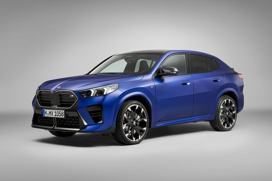 Blue 2024 BMW X2 M35i – front quarter static