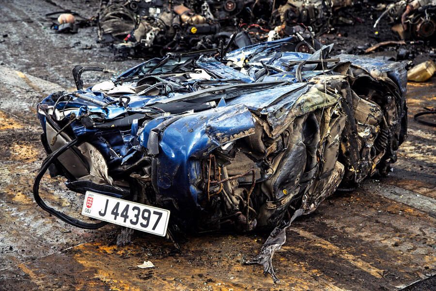 4 Vauxhall zafira crushed