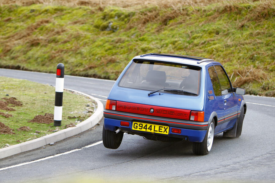 4 Peugeot 205 gti tracking rear