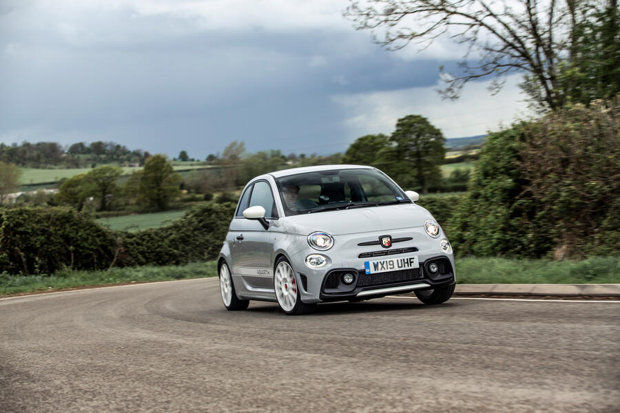 83 Abarth 595 front cornering