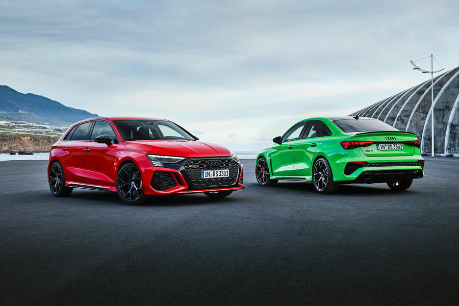 85 Audi rs3 2021 official reveal pair static front