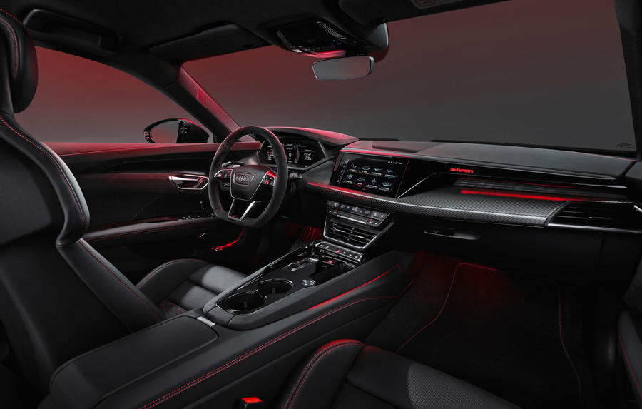 aria-label="95 audi rs e tron gt 2021 official reveal cabin"