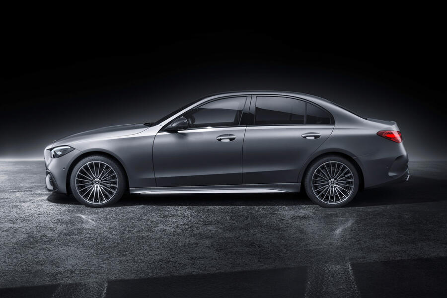 96 Mercedes benz c class 2021 official images studio static side 0